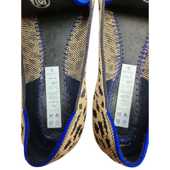 Rothys "The Point" Pointed Leopard Animal Print Slip On Ballerina Flats Size 7 - Picture 9 of 10